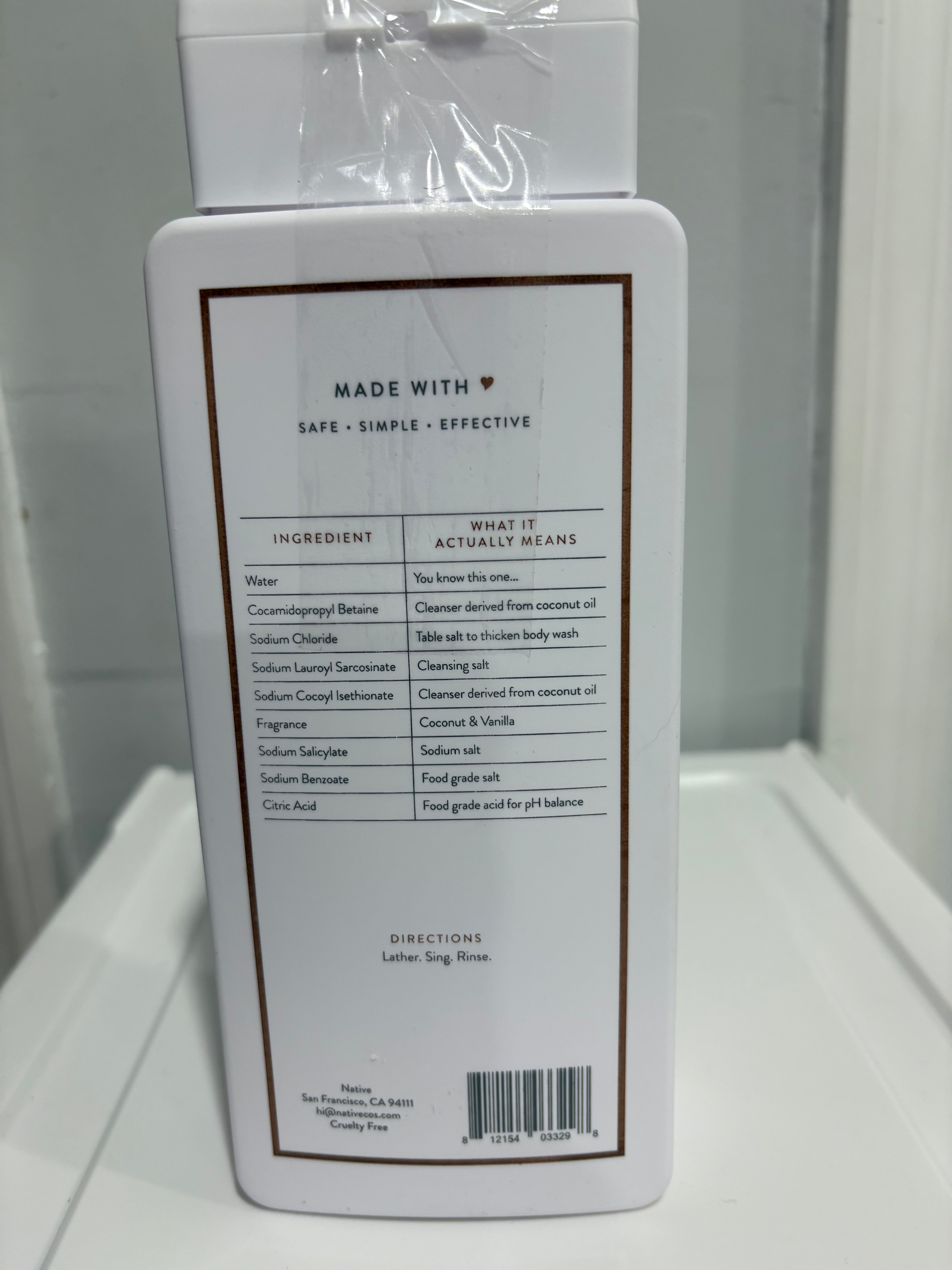 Native Shampoo, Conditioner & Body Wash set