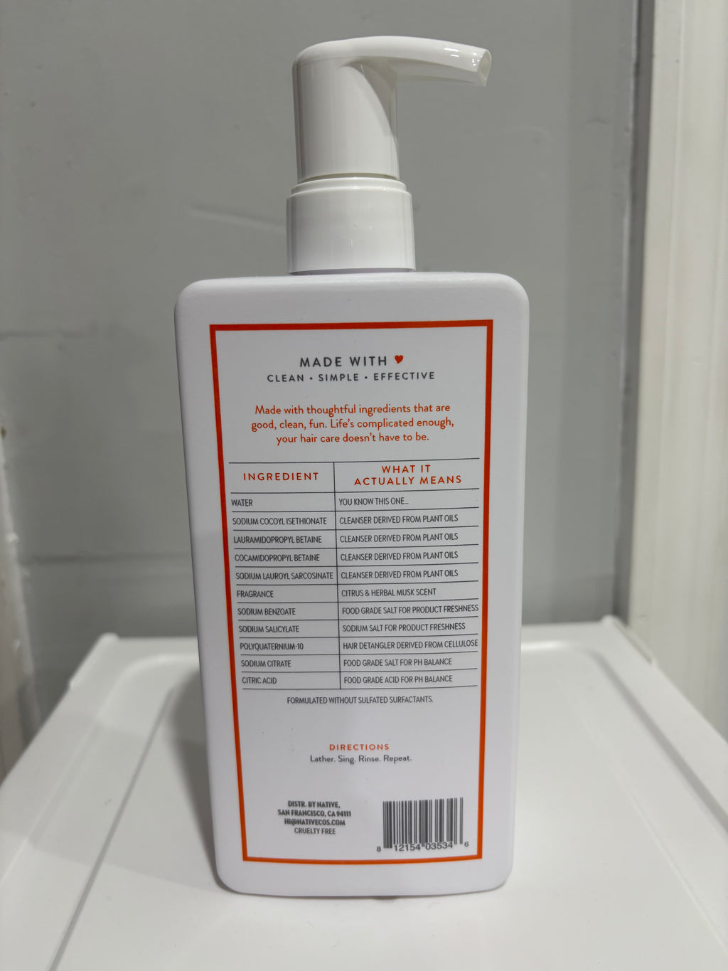 Native Shampoo, Conditioner & Body Wash set