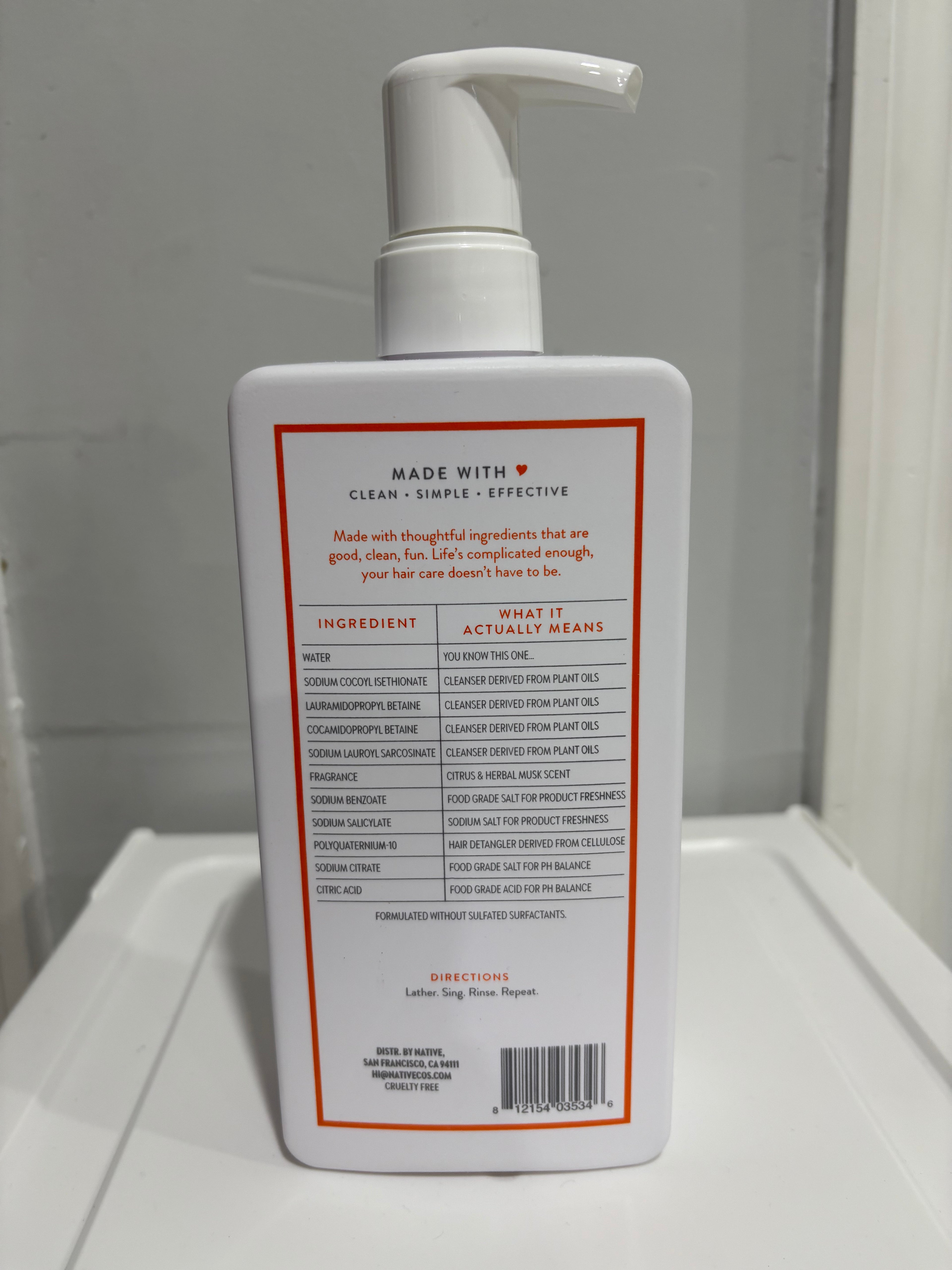 Native Shampoo, Conditioner & Body Wash set