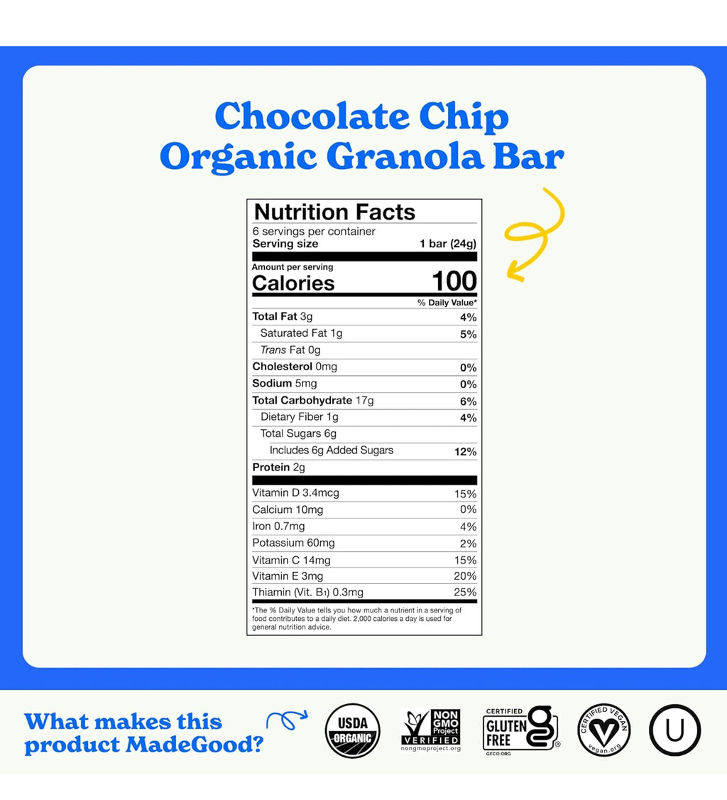 MadeGood Granola Bar 2 pk