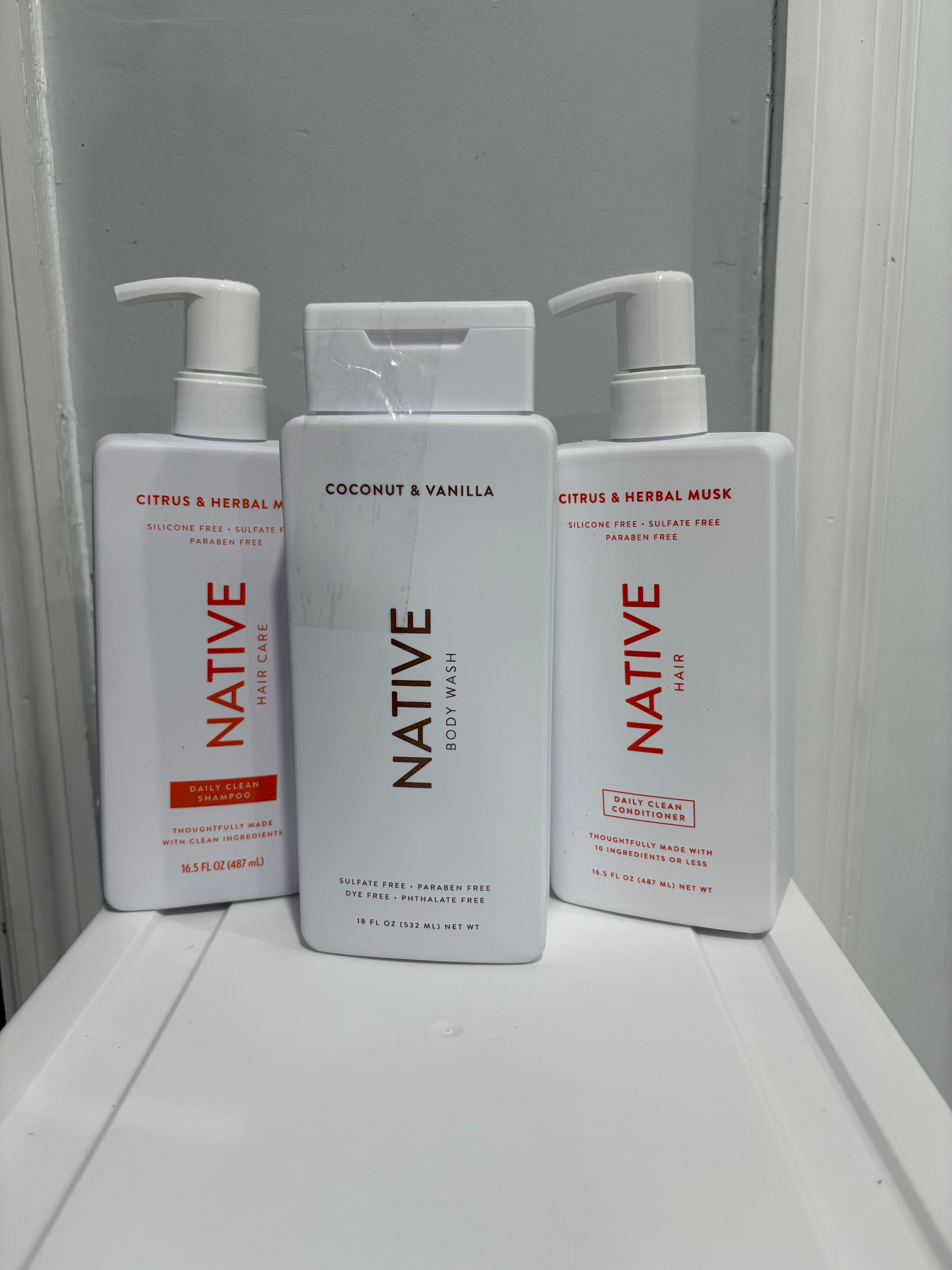 Native Shampoo, Conditioner & Body Wash set