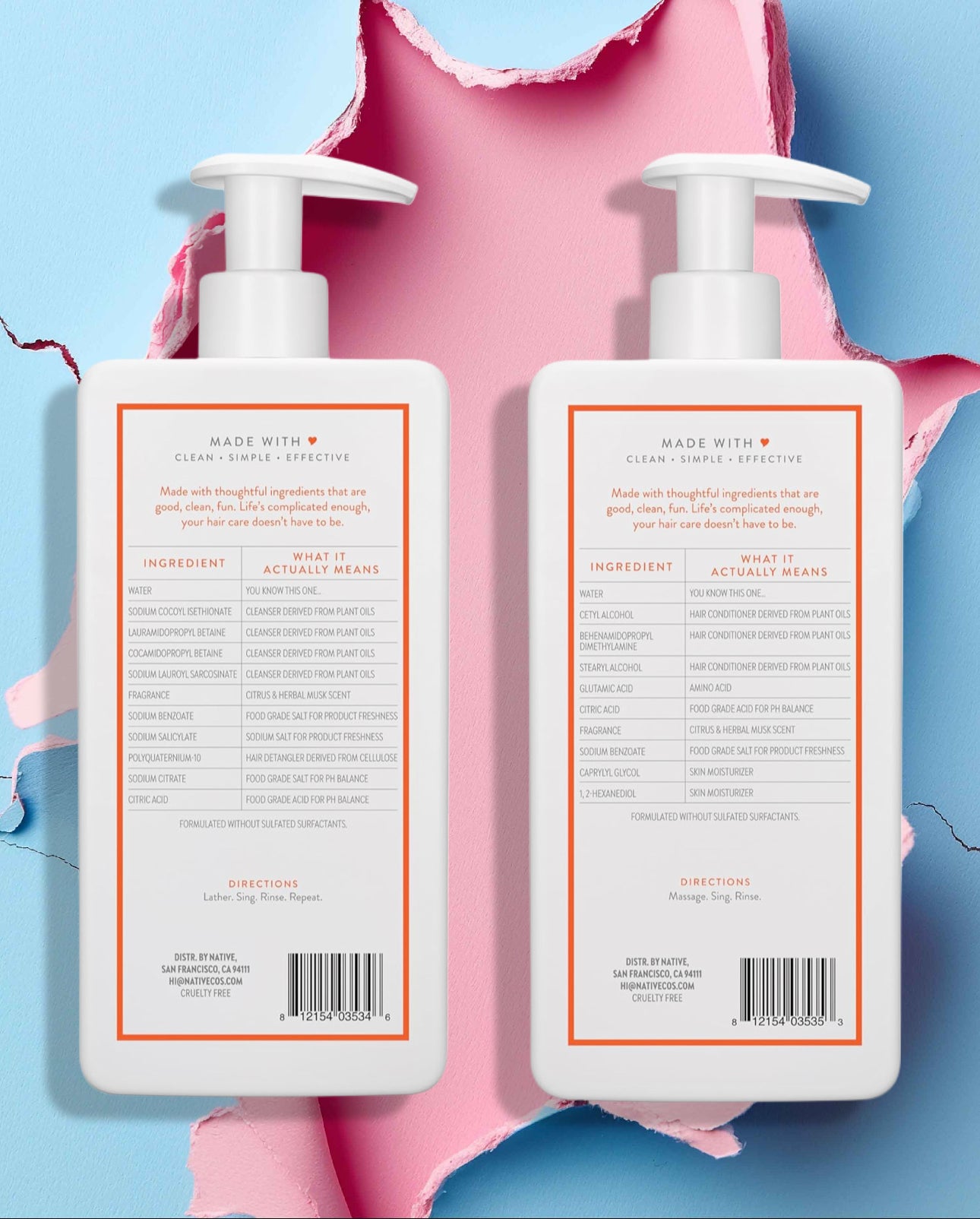 Native Citrus Herbal Musk Shampoo and Conditioner Set